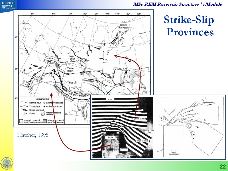 22 Strike-Slip Provinces Hatcher, 1995